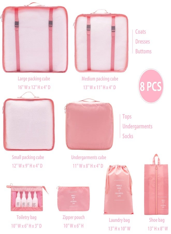 TAGUDA travel organizer 8 in 1 Travel Laundry Cosmetics Luggage Packing Organizers Set Makeup Bags Organizer Packing Cubes with Shoe Bag for travel - Image 2